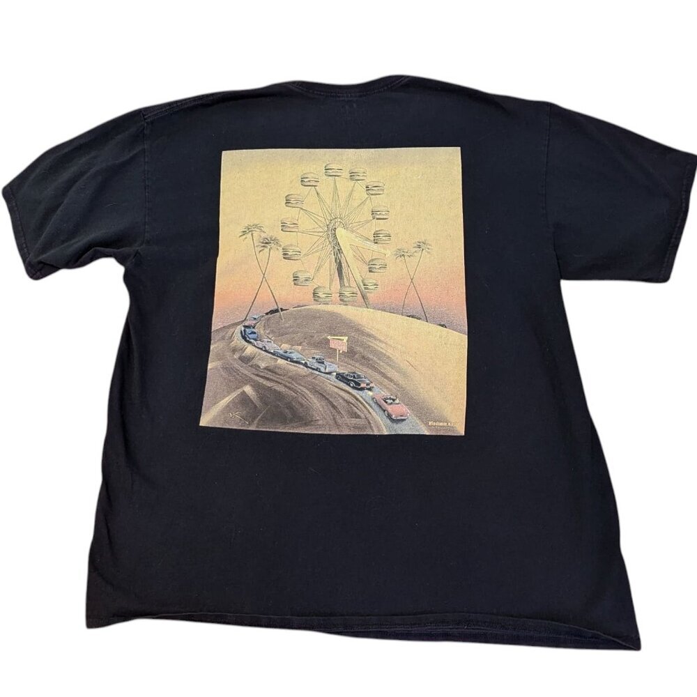 IN-N-OUT Burger 70th Anniversary T Shirt Vladimir Kush Burger Ferris Wheel Large